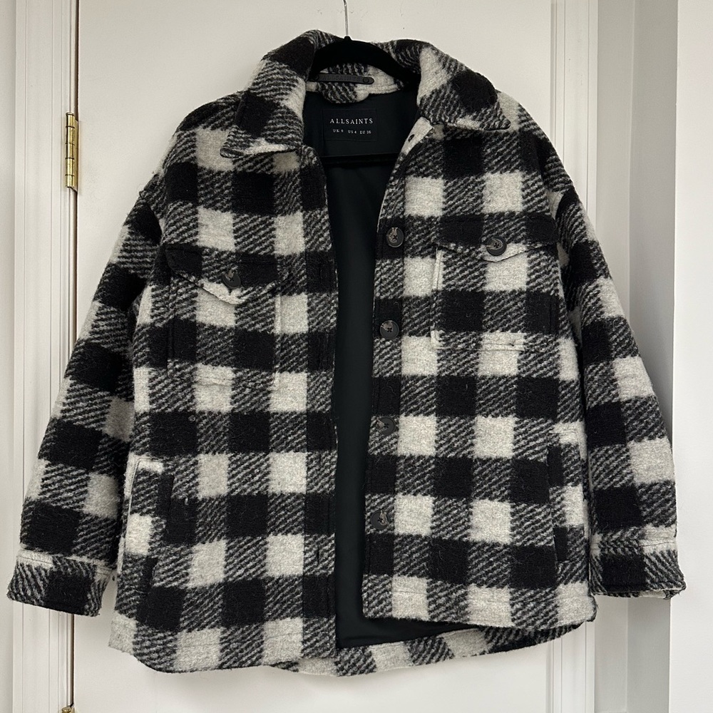 All Saint Fenix Check Jacket. Good Condition. Size US 4.